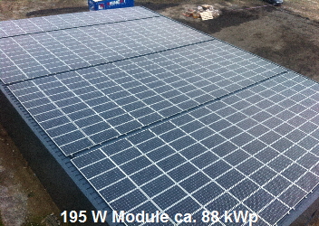 195 W Module ca. 88 kWp 195 W Module ca. 88 kWp
