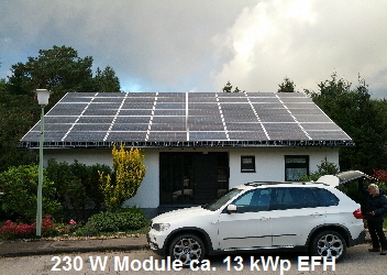 230 W Module ca. 13 kWp EFH