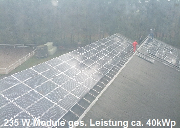 235 W Module ges. Leistung ca. 40kWp 235 W Module ges. Leistung ca. 40kWp