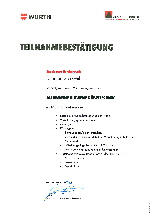 Teilnahmebescheinigung Würth AS