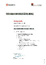 Teilnahmebescheinigung Würth CB