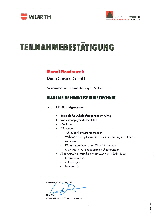 Teilnahmebescheinigung Würth MW