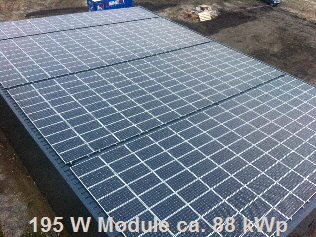 195 W Module ca. 88 kWp2 195 W Module ca. 88 kWp2